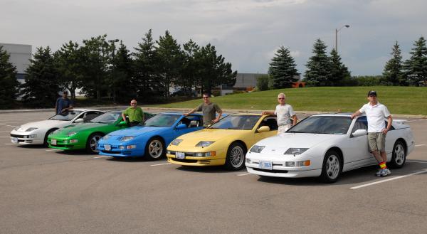 friends from OZC at Z-Fest August 2009. There where about 100 Z cars at the show - this shot was taken after everyone had left.