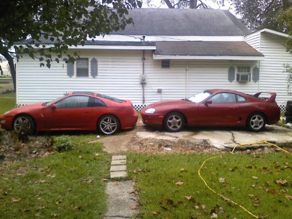 My buddy daves Supra and My Z old pic