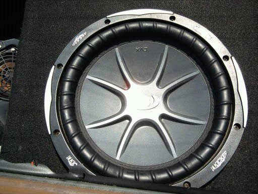 10 inch kicker cvx soon to be replaced with 2 10 inch rockerfosgate p3d4s