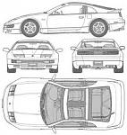 out line of the nissan 300zx 90-96